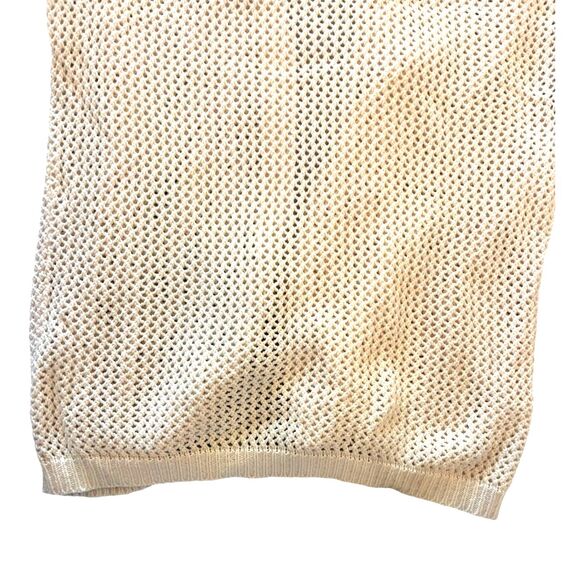 VTG Tech Knits Womens Knit Cardigan Sz 24W Ivory Casual Cozy Coastal Grandma - Picture 8 of 11